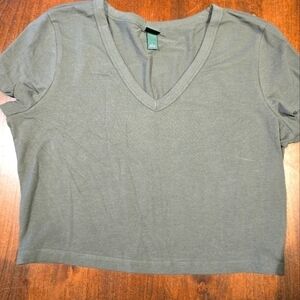 Wild fable green crop top L